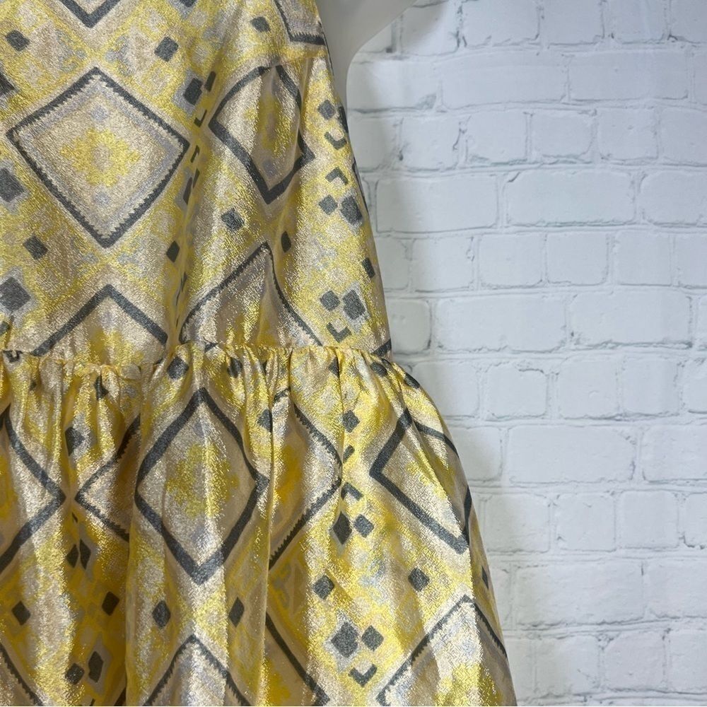 Baum und Pferdgarten Adeva Yellow Drop Waist Midi Dress Size 40 NEW - Picture 5 of 15